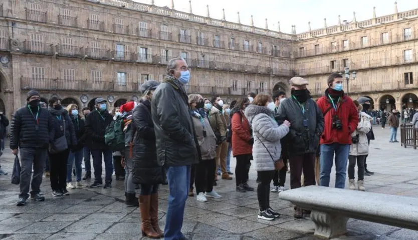 Turistas en la Plaza Mayor