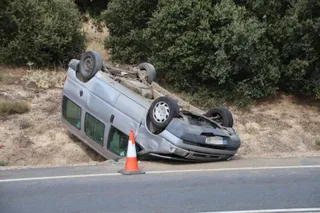 GALERÍA | Vuelco de una furgoneta en Pelabravo
