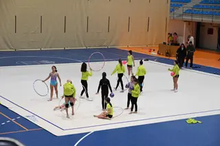 Ciudad Rodrigo ya cuenta con un nuevo tapiz para gimnasia rítmica | Ayto Ciudad Rodrigo