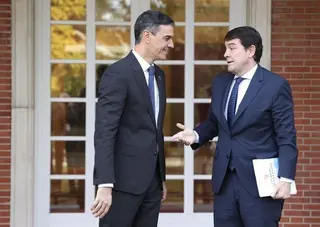 Mañueco y Pedro Sánchez en La Moncloa