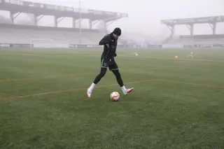 Mandi, en una acción en el entrenamiento del Reina Sofía| Foto: Andrea M