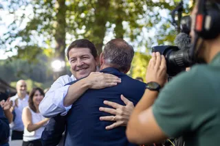 El presidente del Partido Popular, Alberto Núñez Feijóo, inaugura el curso político en el Castillo de Soutomaior en Pontevedra en un acto al que asiste Mañueco - Gonzalo García (ICAL)