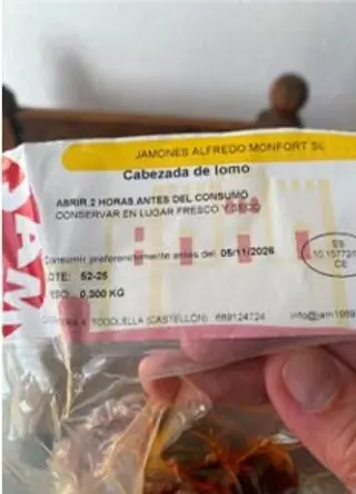 La AESAN amplía la alerta por lactosa no declarada e incorpora un lote de lomo embuchado