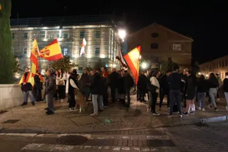 protesta convocada por Vox con motivo de la huelga del 24-N
