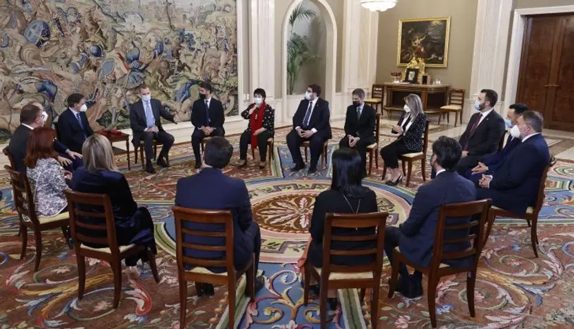 El Rey recibe a los miembros de la Asamblea del Grupo de Ciudades Patrimonio de la Humanidad © Casa de S.M. el Rey