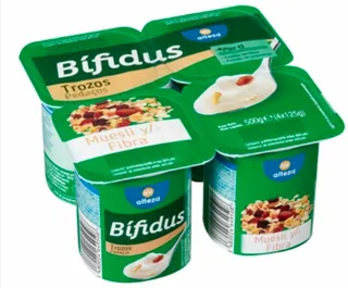 Yogur Bífidus Trozos Muesli y Fibra | @AESAN_gob_es