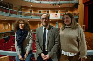 El alcalde, Marcos Iglesias y la delegada de Cultura, Belén Barco, junto a la delegada de Mayores, Ana Castaño.