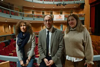 El alcalde, Marcos Iglesias y la delegada de Cultura, Belén Barco, junto a la delegada de Mayores, Ana Castaño.