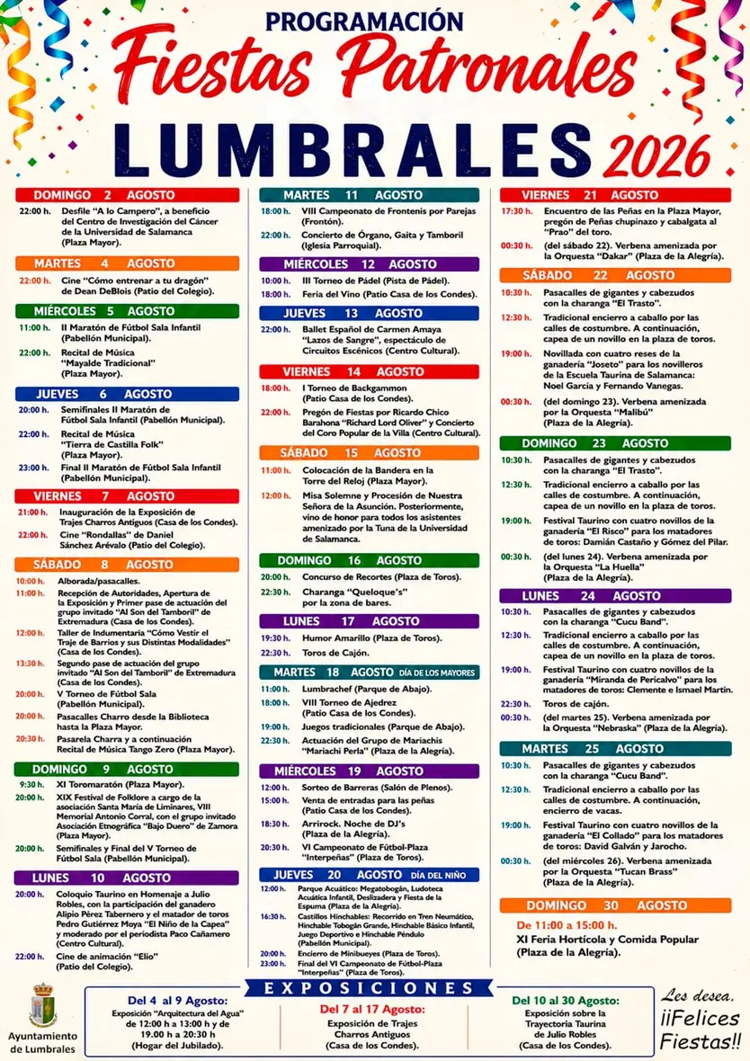 Lumbrales Programa