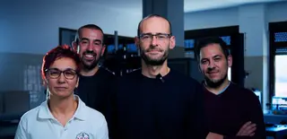 Los investigadores: Ana María Martin Nogueras, Jorge Herrera Santos, Andrés Sanz García y Armando González Muñoz.