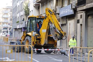 Obras, calles cortadas, estrechamientos