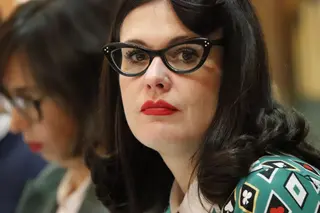 Virginia Carrera durante un Pleno