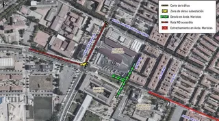 Cortes de tráfico en Maristas