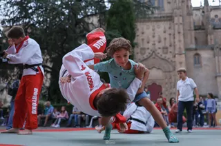 Exhibición de judo en Plaza de Anaya