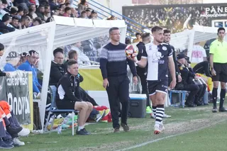 Ponz, durante el choque ante el Fuenlabrada | FOTO ANDREA MATEOS