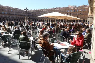 Las terrazas de la Plaza Mayor de Salamanca