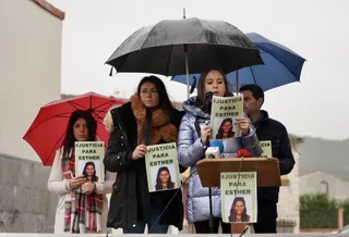 Concentración por la muerte de Esther López en Traspinedo (Valladolid). ICAL
