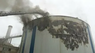 Incendio en la estación depuradora de la ciudad
