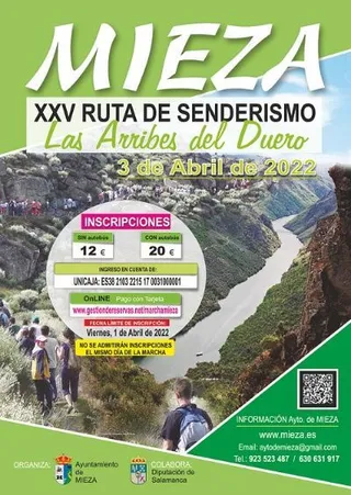 Cartel de la XXV ruta de senderismo de Mieza