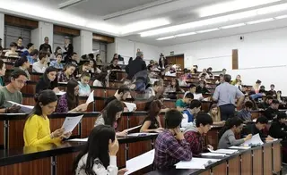 Universitarios. Foto de archivo
