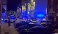 Policía Local y ambulancia en el barrio de Garrido en el momento del accidente
