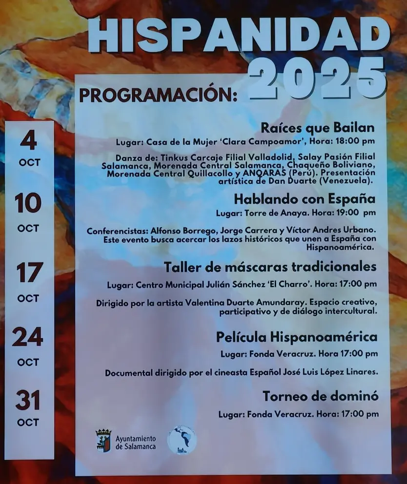 Programación cultural por el mes de la Hospanidad en Salamanca 2025