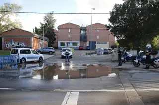 Reventón en la avenida Juan Pablo II