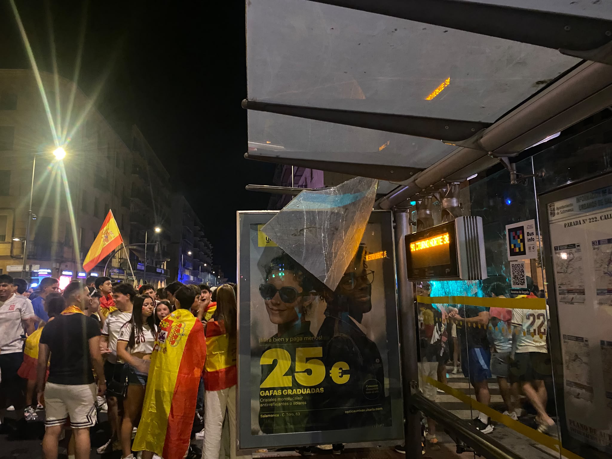 Marquesina rota durante la celebraci&oacute;n