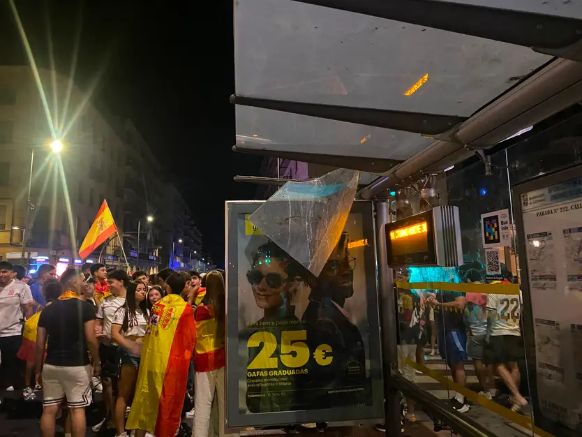 Marquesina rota durante la celebración