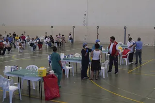 Unas 1.400 personas de la comarca de Peñaranda han recibido este jueves la segunda dosis de la vacuna de AstraZeneca