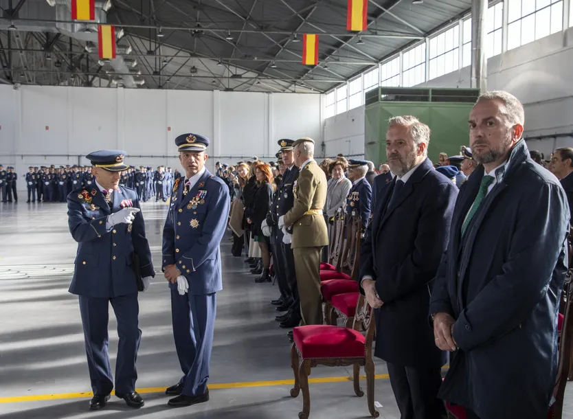 El presidente de las Cortes de Castilla y León, Carlos Pollán, asiste al acto de celebración de la Patrona del Ejército del Aire y del Espacio, Nuestra Señora de Loreto. ICAL