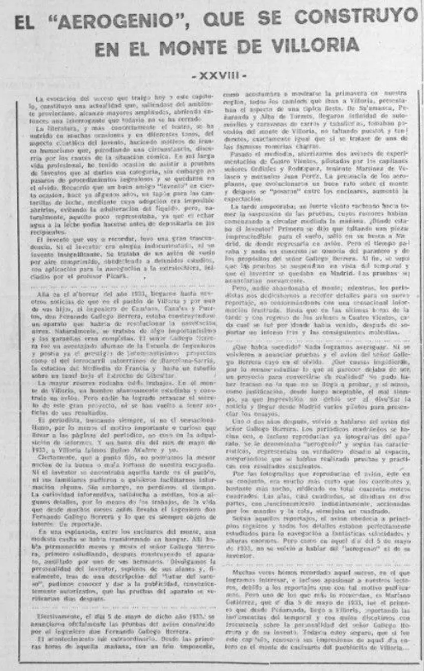 El adelanto, el aerogenio 1952