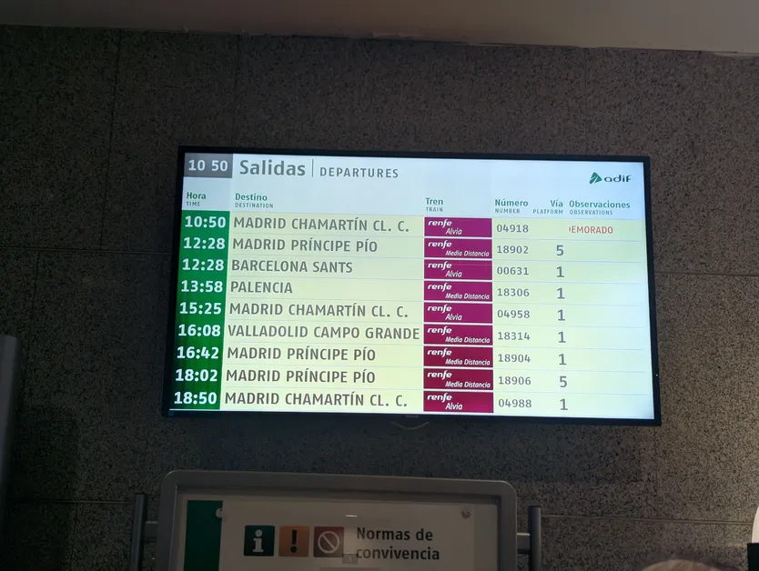 Retrasos en los trenes de Salamanca a Madrid
