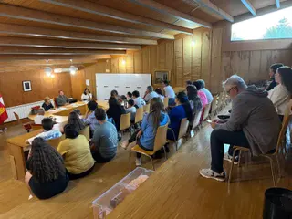 Un momento de la reunión celebrada en Aldeatejada. 