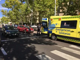 Accidente junto a los hospitales