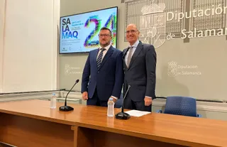 Javier Iglesias junto a Santiago Castañeda en el balance de Salamaq 2024