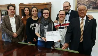 La USAL entrega a Cáritas el dinero recaudado en el Bocadillo Solidario de la Feria de Bienvenida