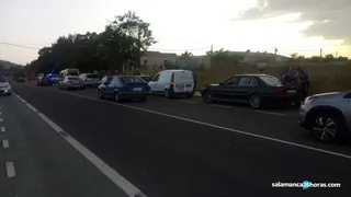 Accidente junto a Los Cuernos en una foto de archivo
