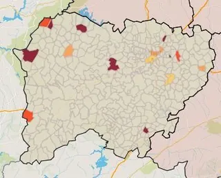 Indicador de riesgo por municipios
