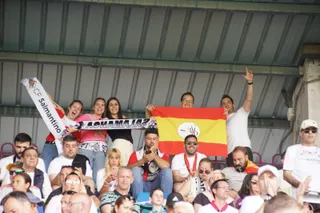 Gradas durante el partido del Salamanca CF UDS y el Sant Andreu