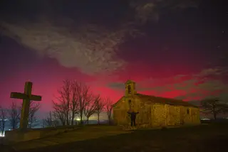 Auroras Boreales en Monterrubio de la Armuña | Startrails Salamanca