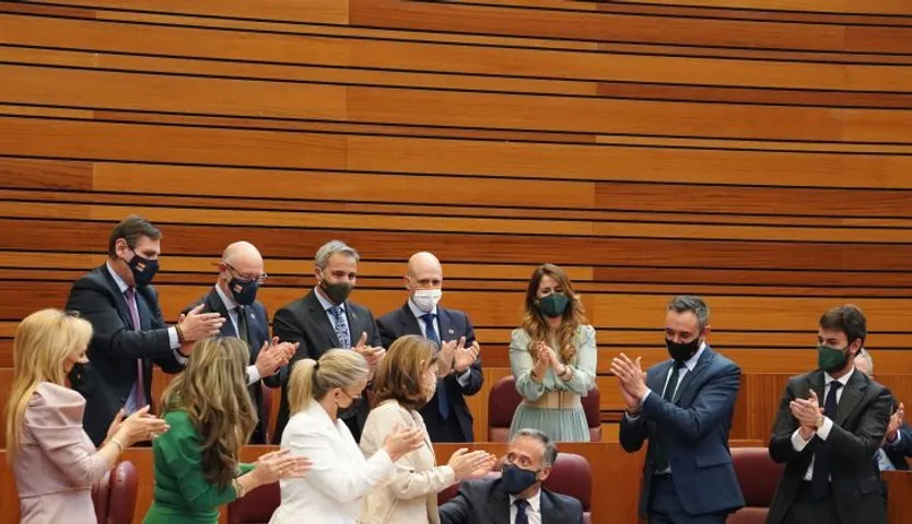 Carlos Pollán tras ser nombrado presidente de las Cortes de Castilla y León. ICAL