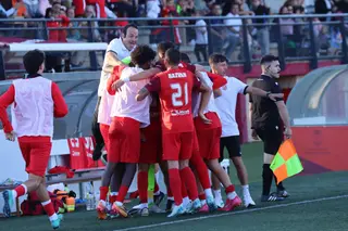 Los jugadores del Santa Marta celebran un gol en el Villaralbo | FOTO UD SANTA MARTA