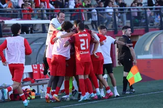 Los jugadores del Santa Marta celebran un gol en el Villaralbo | FOTO UD SANTA MARTA