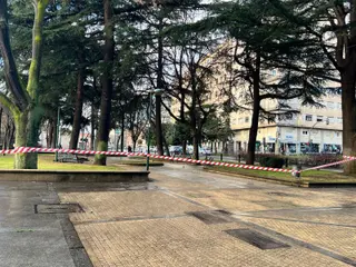 Parques cerrados por viento en Salamanca capital, parque de San Francisco