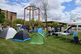 Acampada de universitarios en solidaridad con Palestina
