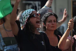 Protestas por Palestina al paso de la Vuelta Ciclista a España por Salamanca | Belén Hurtado