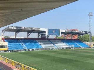 Tifo preparado en el Reina Sofía para el partido entre Unionistas de Salamanca y Salamanca CF UDS
