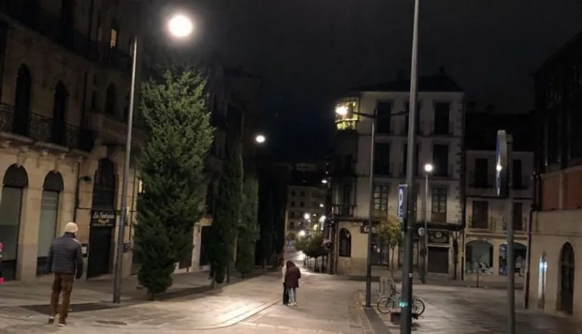 Calles prácticamente vacías durante la Nochevieja de 2020