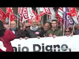 Manifestación de los pensionistas en Salamanca